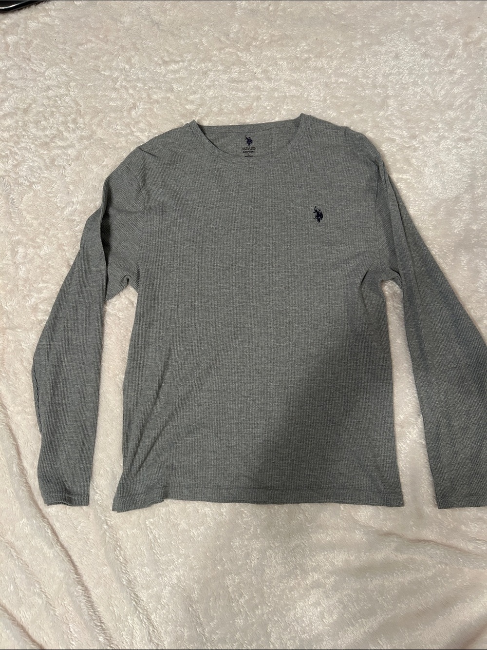 U.S. Polo Assn. Men’s Long Sleeve Crewneck Shirt - Gray